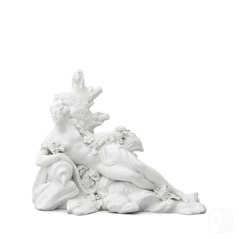 A Vincennes white figure of a Naiad or "Baigneuse avec urne", circa 1750 - 图10